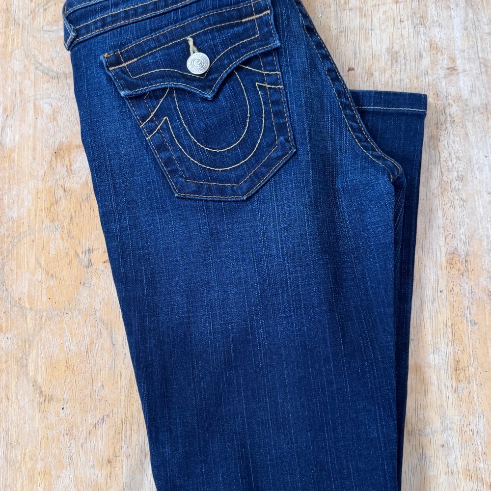 True Religion Women’s Dark Indigo Boot Cut Jeans